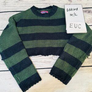 Edikted striped cropped sweater